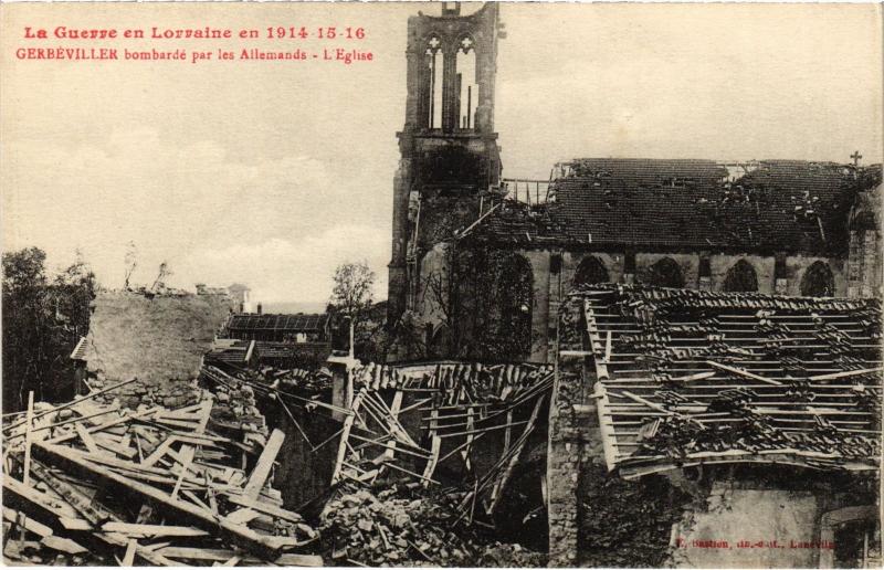 Carte postale ancienne Gerbeviller Eglise