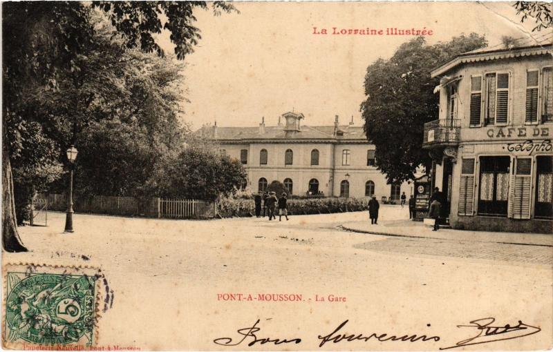 Carte postale ancienne Pont a Mousson la Gare à Mousson