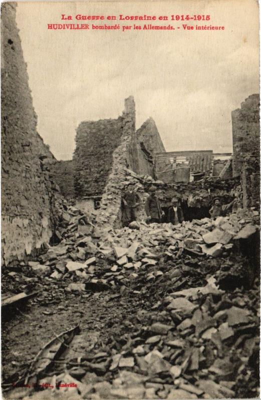 Carte postale ancienne Pont a Mousson bombarde par les Allemands à Mousson
