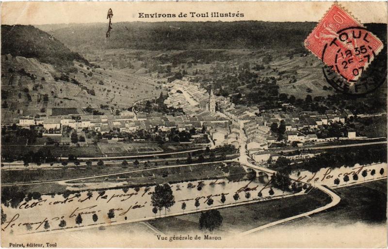 Carte postale ancienne Pont a Mousson vue generale à Mousson