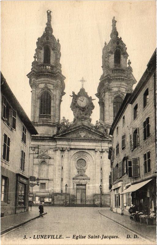 Carte postale ancienne Luneville Eglise Saint-Jacques