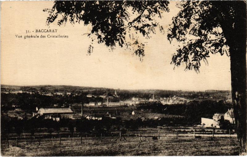 Carte postale ancienne Baccarat vue generale à Baccarat