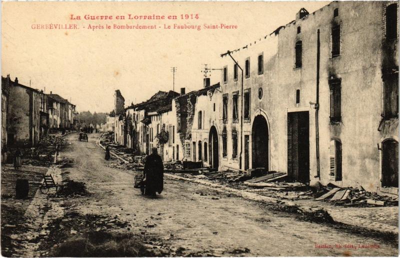 Carte postale ancienne Gerbeviller apres le bombardement