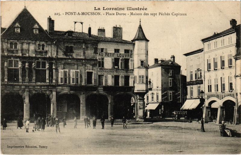 Carte postale ancienne Pont a Mousson Place Duroc à Mousson