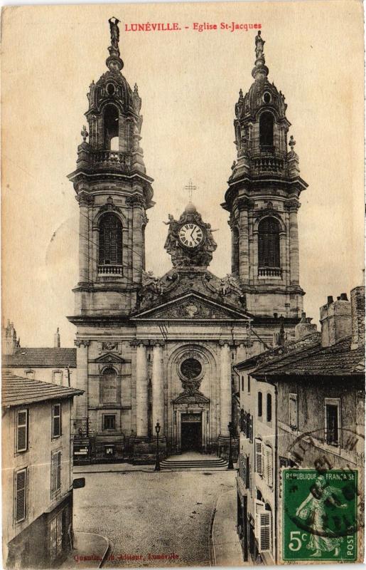 Carte postale ancienne Luneville Eglise Saint-Jacques