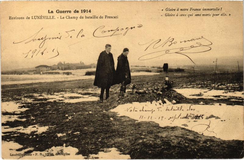 Carte postale ancienne Pont a Mousson le Champ de Bataille à Mousson