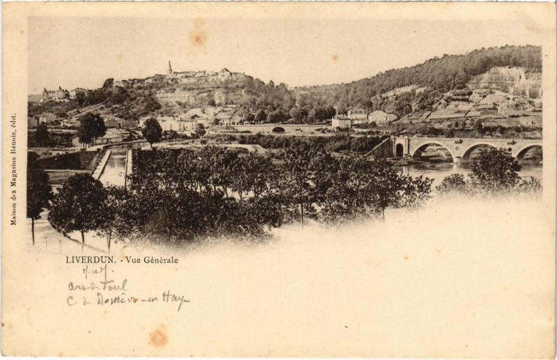 Carte postale ancienne Liverdun vue generale à Liverdun