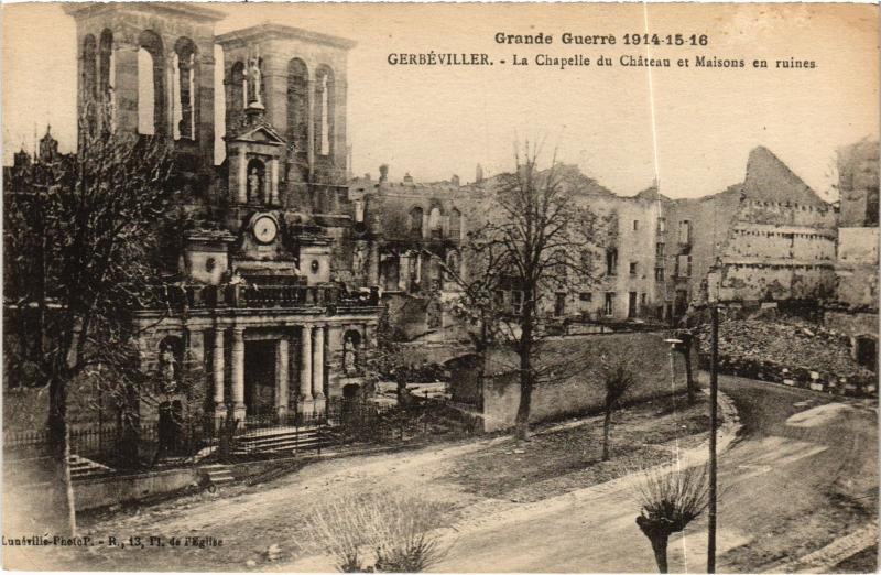 Carte postale ancienne Gerbeviller Chapelle du Chateau