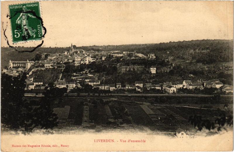 Carte postale ancienne Liverdun vue d'ensemble à Liverdun