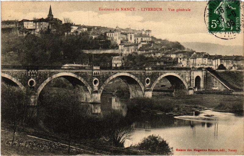 Carte postale ancienne Liverdun vue generale à Liverdun