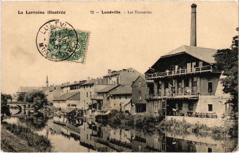 Carte postale ancienne Luneville les Tanneries