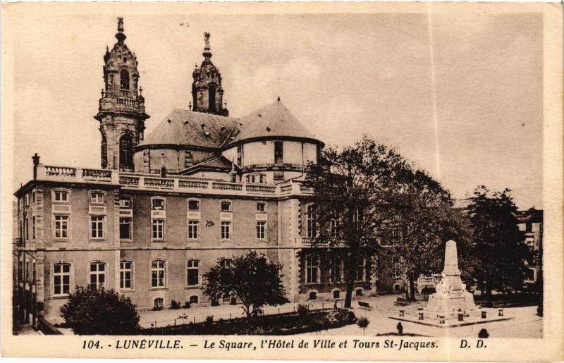 Carte postale ancienne Luneville le Square