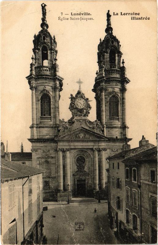 Carte postale ancienne Luneville Eglise Saint-Jacques