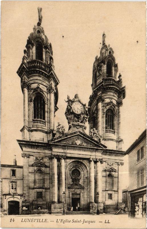 Carte postale ancienne Luneville Eglise Saint-Jacques