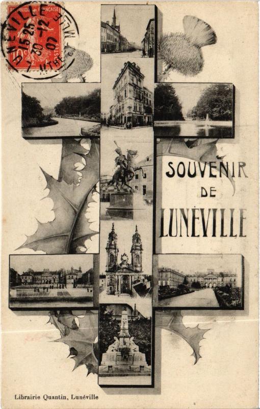 Carte postale ancienne Luneville souvenir