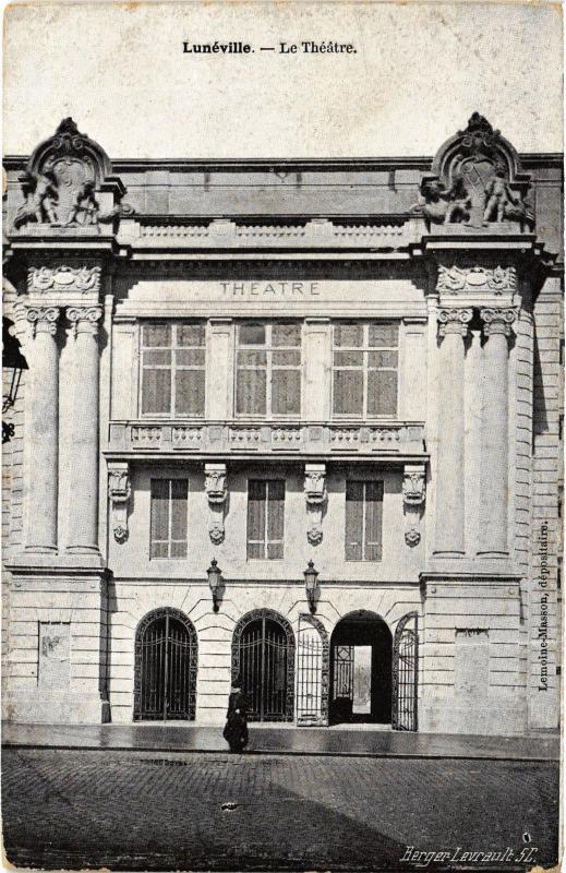 Carte postale ancienne Luneville le theatre