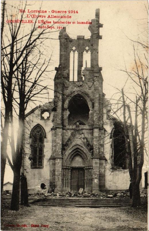 Carte postale ancienne Gerbeviller Eglise