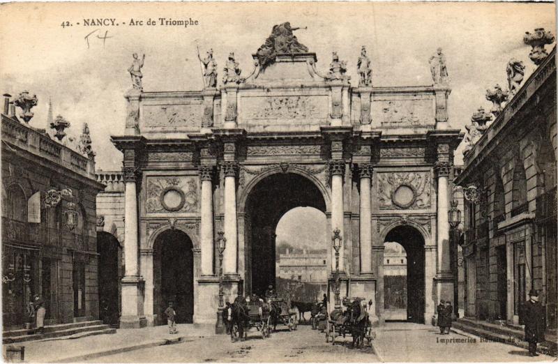 Carte postale ancienne Nancy Arc de Triomphe à Nancy