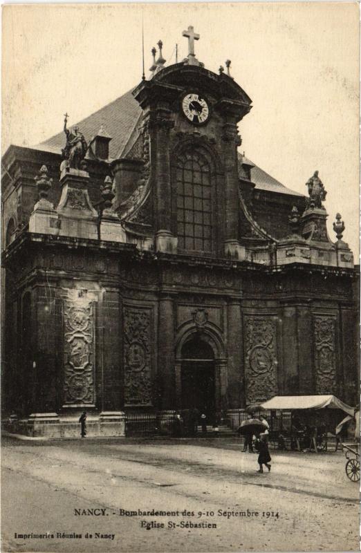 Carte postale ancienne Nancy bombardement à Nancy