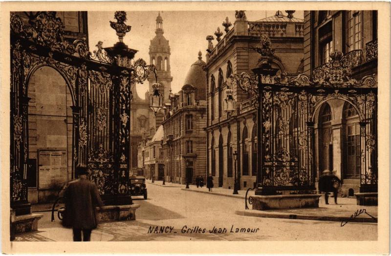 Carte postale ancienne Nancy Grilles de Jean Lamour à Nancy