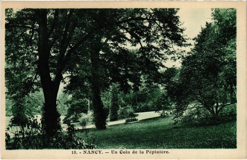 Carte postale ancienne Nancy un coin de la Pepiniere à Nancy