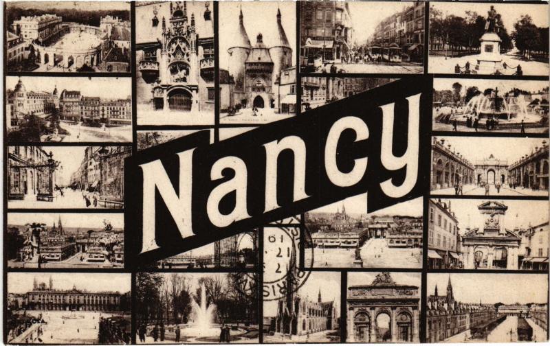 Carte postale ancienne Nancy souvenir à Nancy