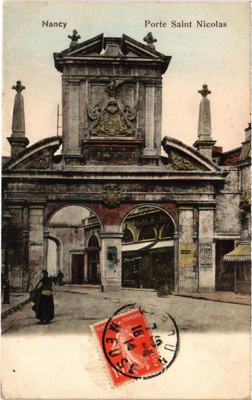 Carte postale ancienne Nancy Porte Saint-Nicolas à Nancy
