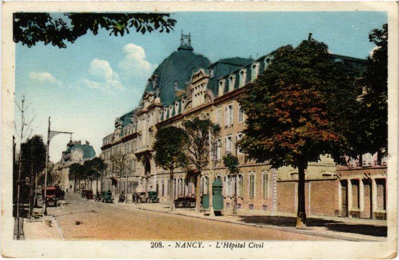 Carte postale ancienne Nancy Hopital Civil à Nancy