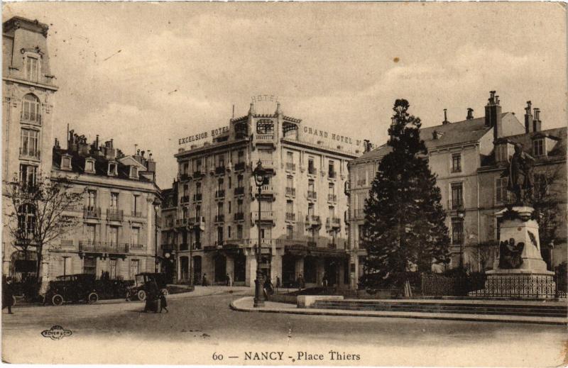 Carte postale ancienne Nancy Place Thiers à Nancy