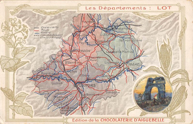 Carte postale ancienne Cpa Representant Le Departement Du Lot - Cpa Publicite