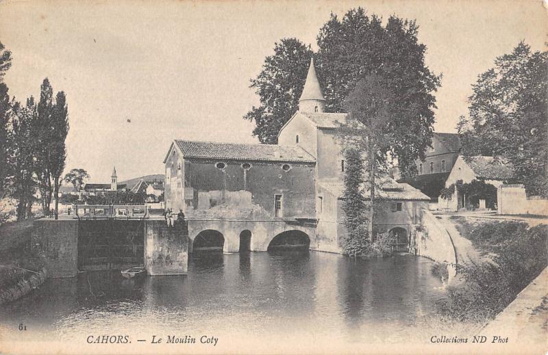 Carte postale ancienne Cahors - Le Moulin Coty à Cahors