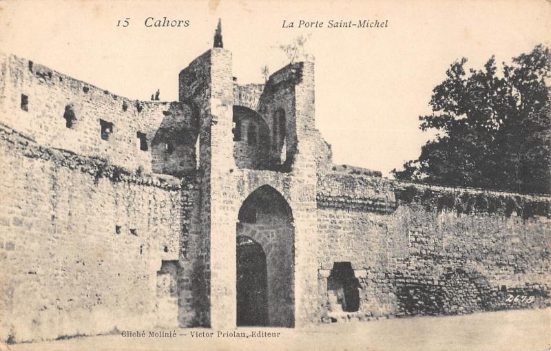 Carte postale ancienne Cahors - La Porte Saint Michel à Cahors