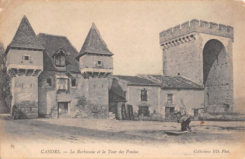 Carte postale ancienne Cahors - La Barbacane Et La Tour Des Pendus à Cahors