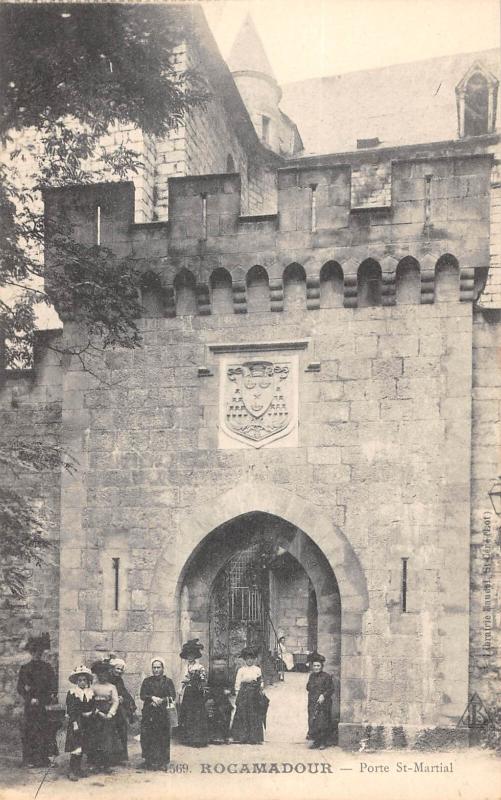 Carte postale ancienne Rocamadour - Porte Saint Martial à Rocamadour