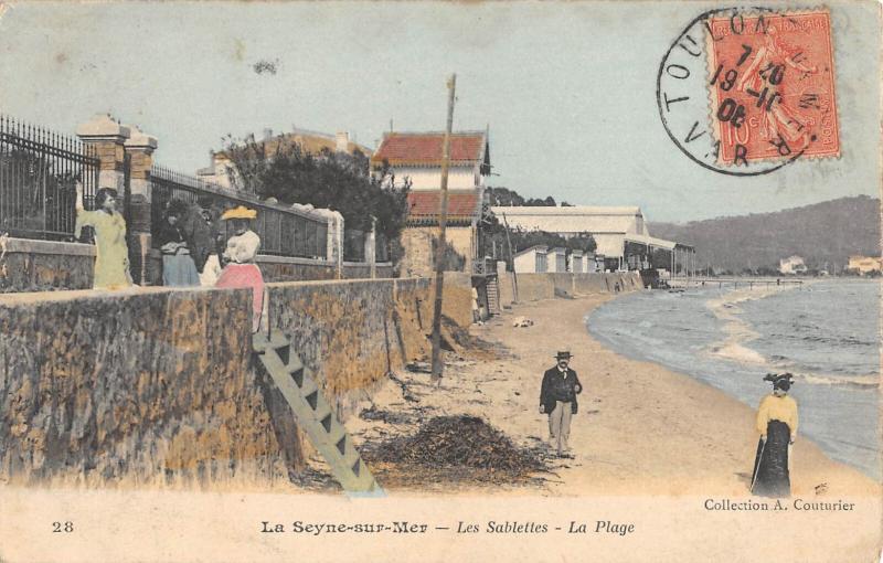 Carte postale ancienne La Seyne - Les Sablettes - La Plage