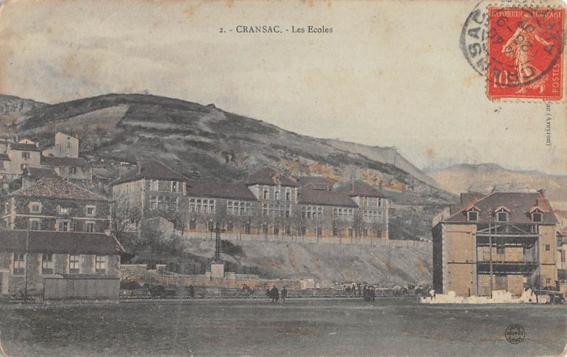 Carte postale ancienne Cransac - Les Ecoles à Cransac