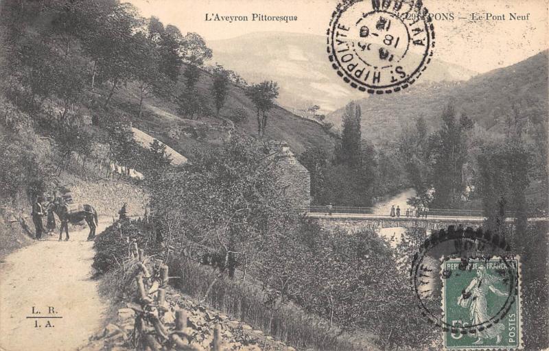 Carte postale ancienne Saint Pons - Le Pont Neuf