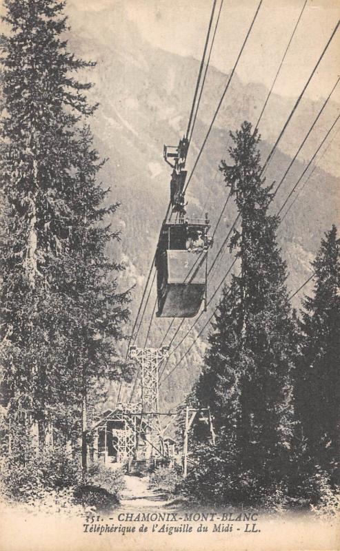 Carte postale ancienne Chamonix -Mont Blanc - Telepherique De L'Aiguille Du Midi à Chamonix-Mont-Blanc