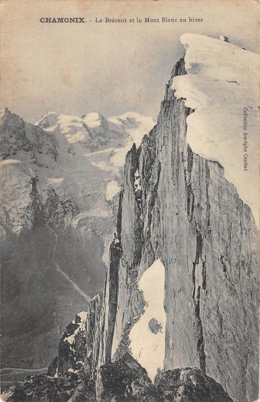 Carte postale ancienne Chamonix - Le Brevent Et Le Mont Blanc En Hiver