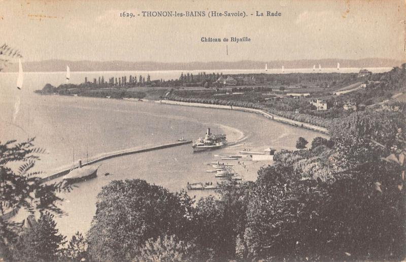 Carte postale ancienne Thonon Les Bains - La Rade à Thonon-les-Bains