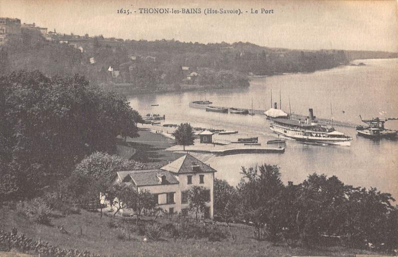 Carte postale ancienne Thonon Les Bans - Le Port