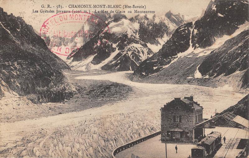 Carte postale ancienne Chamonix  Mont Blanc - Les Grandes Jorasses - Mer De Glace - Montenvers à Chamonix-Mont-Blanc