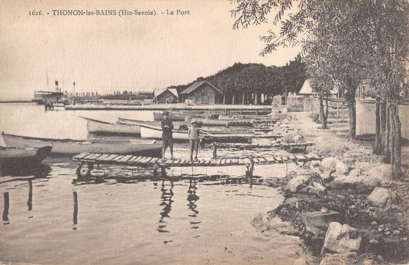 Carte postale ancienne Thonon Les Bains - Le Port à Thonon-les-Bains