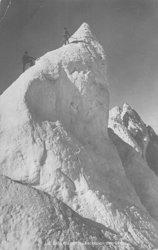 Carte postale ancienne Chamonix - Ascension D'Un Serac