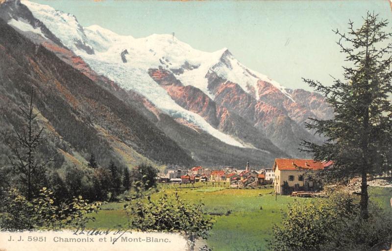 Carte postale ancienne Chamonix Et Le Mont Blanc