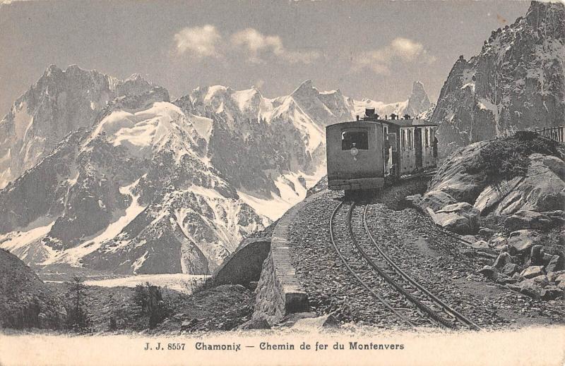 Carte postale ancienne Chamonix - Chemin De Fer Du Montenvers - Train