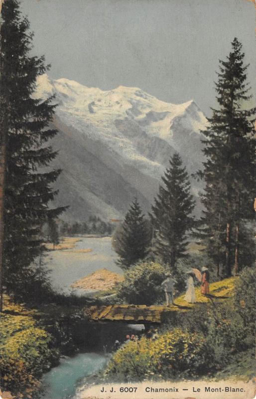Carte postale ancienne Chamonix - Le Mont Blanc