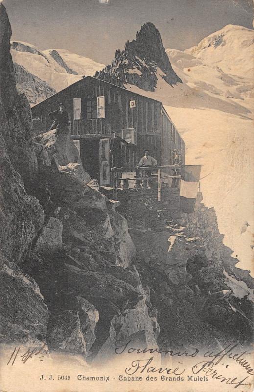 Carte postale ancienne Chamonix - Cabane Des Grands Mulets