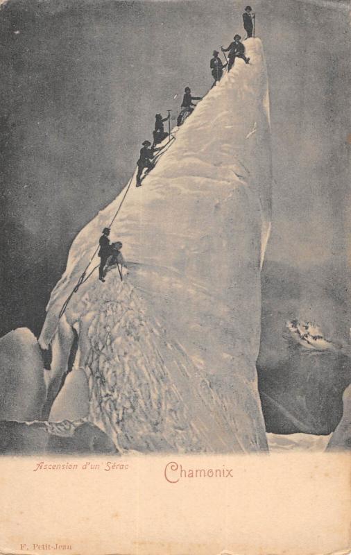 Carte postale ancienne Chamonix - Ascension D'Un Serac