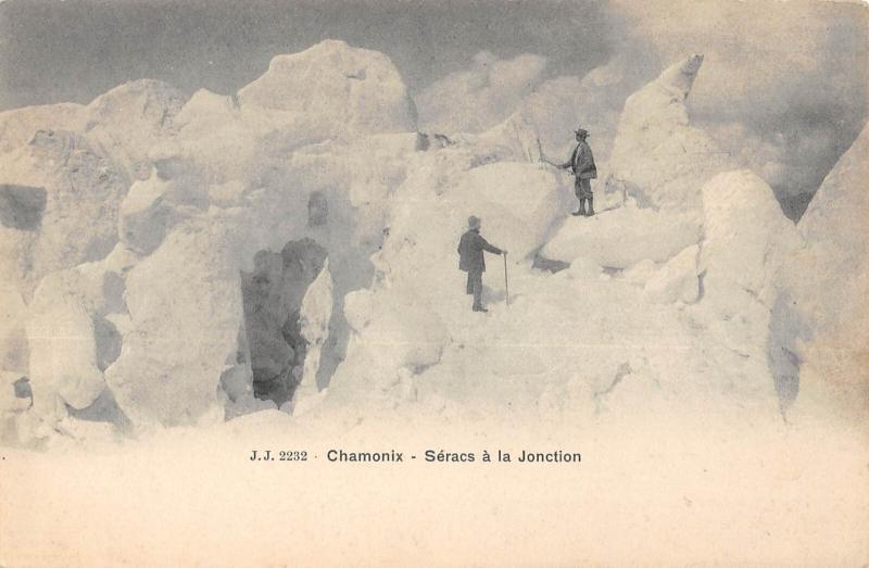 Carte postale ancienne Chamonix - Seracs A La Jonction